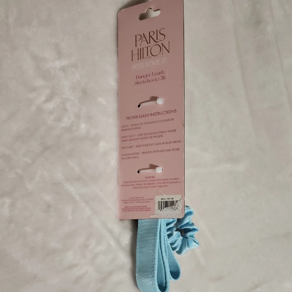 Paris Hilton Light Blue Bungee Dog Leash
